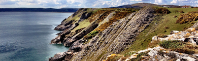 Image of cliffs near water in Wales