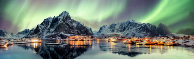 Image of the auror borealis in Norway