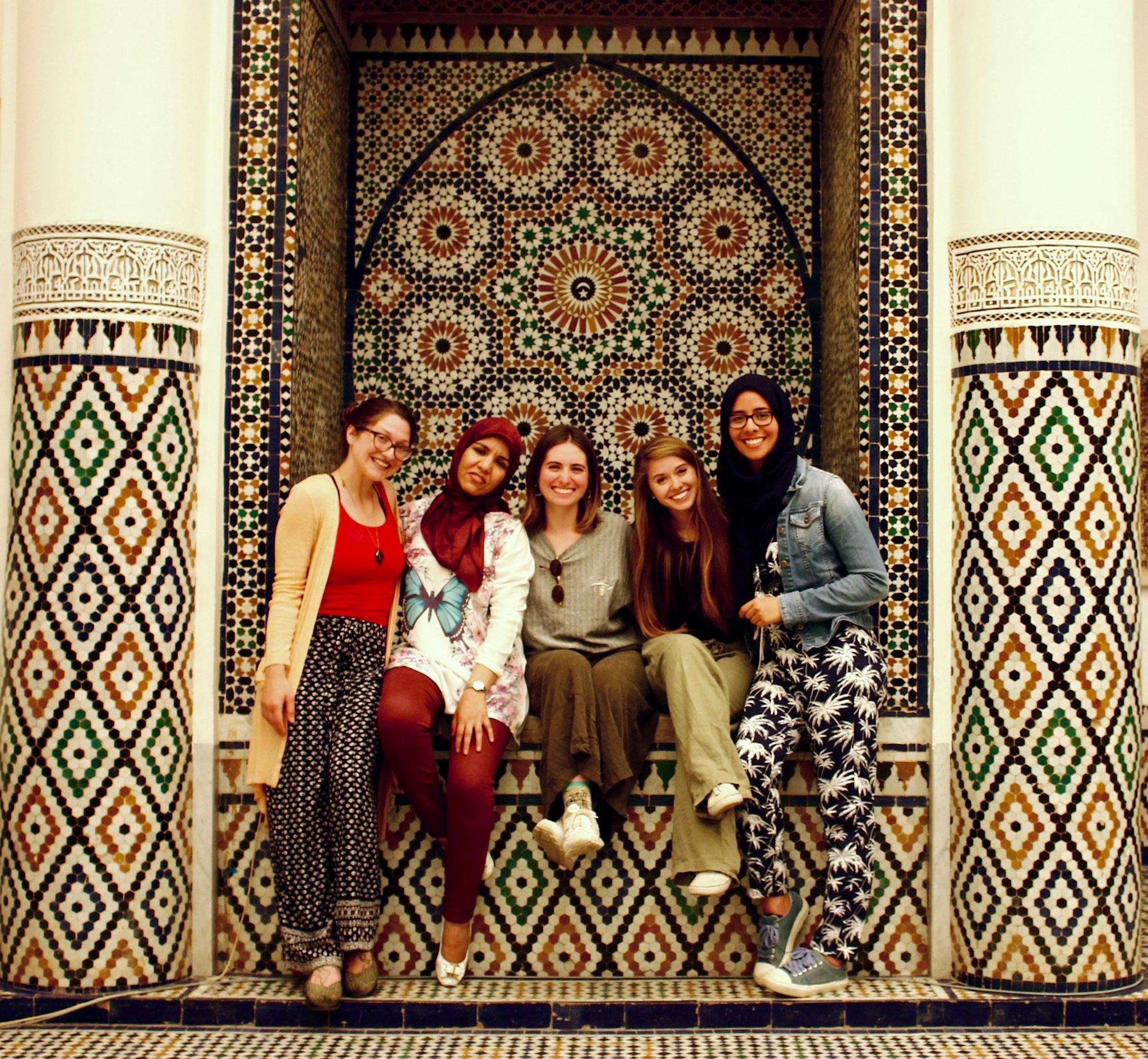 five students in Morocco